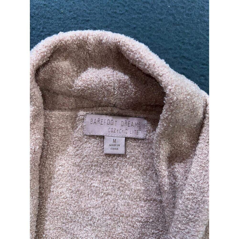 Barefoot Dreams CozyChic Lite Women Shawl Collar Cardigan Pale Pink Sz M A010007 - Picture 3 of 7